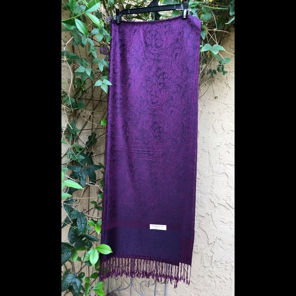 pashmina Accessories - PASHMINA New Gorgeous Paisley Purple Pink High Quality Shawl Wrap Scarf
